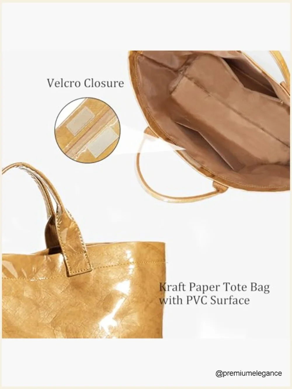Large PVC Tote Bag Women's Hobo Handbag Letters Print Work Beach Bag
